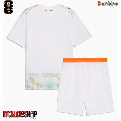Costa d'Avorio Seconda Maglia Bambino Mondiali 2026 Manica Corta (+ Pantaloni corti)